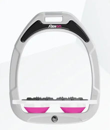 Flex-On Ultra Grip Steigbügel Green Composite Weiß/Weiß/Rosa – Bild 1 von 1