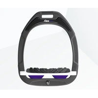 Produktbild von Flex-On Ultra Grip Steigbügel mit Neigungsverstellung in Anthrazit Weiß Violett aus Green Composite