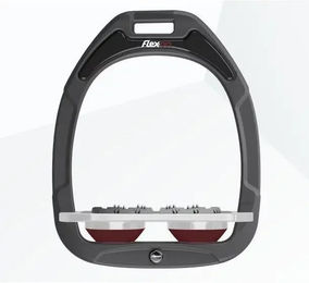 Flex-On Ultra Grip Steigbügel Platte Green Composite Anthrazit Grau Bordeaux – Bild 1 von 1