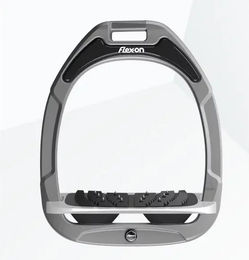 Flex-On Ultra Grip Steigbügel schräg aus Green Composite in Aluminium Grau Schwarz – Bild 1 von 1