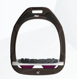 Flex-On Ultra Grip Steigbügel schräg aus Green Composite in Braun Grau Pflaume – Bild 1 von 1