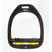 Produktbild von Flex-On Ultra Grip Steigbügel schräg aus Green Composite in Braun Schwarz Gelb