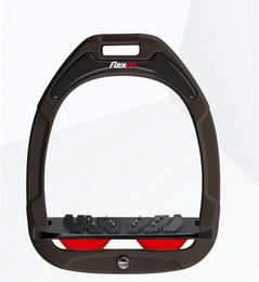 Flex-On Ultra Grip Steigbügel schräg aus Green Composite in Braun Schwarz Rot – Bild 1 von 1