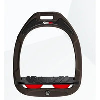 Produktbild von Flex-On Ultra Grip Steigbügel schräg aus Green Composite in Braun Schwarz Rot