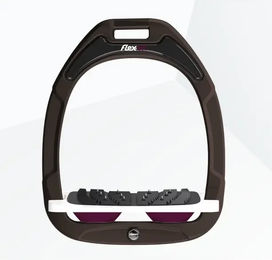 Flex-On Ultra Grip Steigbügel schräg aus Green Composite in Braun Weiß Pflaume – Bild 1 von 1