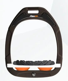 Flex-On Ultra Grip Steigbügel schräg Green Composite Braun Weiß Orange – Bild 1 von 1