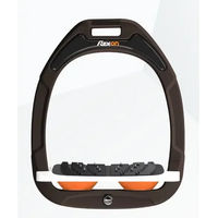 Produktbild von Flex-On Ultra Grip Steigbügel schräg Green Composite Braun Weiß Orange
