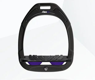 Flex-On Ultra Grip Steigbügel schräg Green Composite in Grün/Schwarz/Violett – Bild 1 von 1