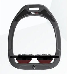 Flex-On Ultra Grip Steigbügelplatten Green Composite in Anthrazit Schwarz Bordeaux – Bild 1 von 1