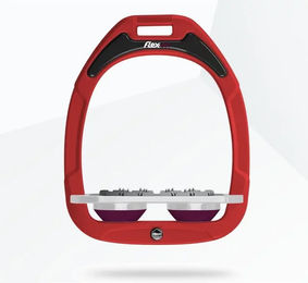 Flex-On Ultra Grip Steigbügelplatten Green Composite in Rot Grau Pflaume – Bild 1 von 1