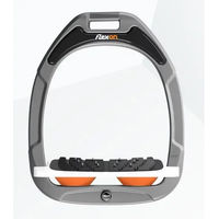 Produktbild von Flex-On Ultragrip Aluminium Steigbügel Green Composite Weiß Orange
