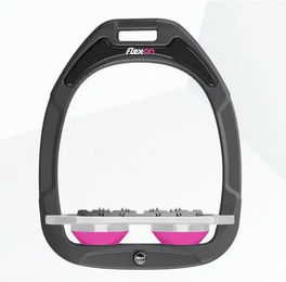 Flex-on Ultragrip Flachsteigbügel Green Composite Anthrazit Grau Rosa – Bild 1 von 1