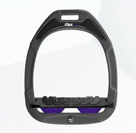 Flex-On Ultragrip Neigung Steigbügel Green Composite Anthrazit Schwarz Violett – Bild 1 von 1