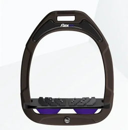 Flex-On Ultragrip Steigbügel schräg aus Green Composite in Braun Schwarz Lila – Bild 1 von 1