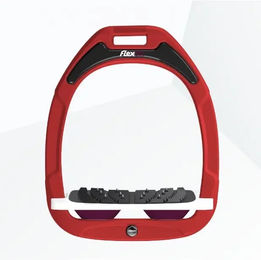 Flex-On Ultragrip Winkelsteigbügel aus Green Composite in Rot Weiß Lila – Bild 1 von 1