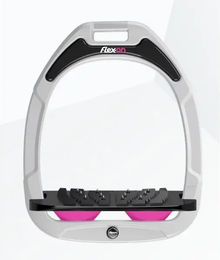 Flex-On Ultragripe Steigbügel aus Green Composite in Weiß Schwarz Rosa – Bild 1 von 1