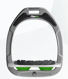 Flex-On Ultragripp Steigbügel aus Aluminium in Grau/Grün – Bild 1 von 1
