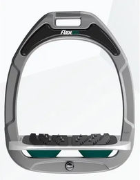 Flex-on Ultragripp Steigbügel aus Aluminium in Grau und Grün – Bild 1 von 1