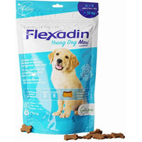 Produktbild von Flexadin Funktionssnack für junge Hunde großer Rassen mit Huhn und Fisch getreidefrei zur Gelenkunterstützung 300g