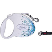 Produktbild von FLEXI Automatische Hundeleine Glam Splash Ocean M Tape 5m Blau Weiß für mittlere Rassen - 5 m