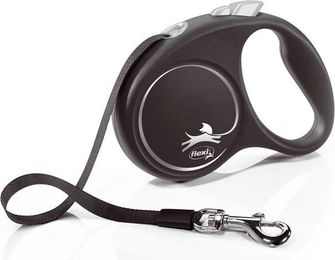 Flexi Black Design Rollleine für Hunde kleine Rassen Schwarz 5 m Größe S - 5 m – Bild 1 von 10
