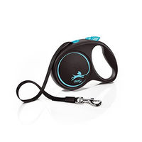 Produktbild von flexi Black Design Rollleine für Hunde mit Gurtband in Schwarz/Blau Größe M - 5 m