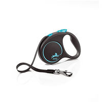 Produktbild von flexi Black Design Rollleine für Hunde mit Gurtband in Schwarz/Blau Größe S - 5 m