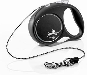 flexi Black Design XS Rollleine Seil Schwarz 3 m für kleine Hunde - 3 m – Bild 1 von 8