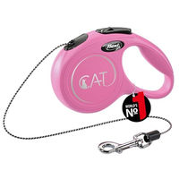 Produktbild von flexi CAT Seil Rollenleine für Katzen rosa 3 m - 3 m