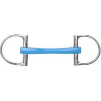 Produktbild von Flexi Droit D-Ring Gebiss aus Metall in Silber oder Blau Größe M