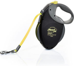 Flexi Giant Professional Hundeleine mit Gurtband Schwarz Gelb 10 m Größe L - 10 m – Bild 1 von 6