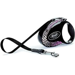 flexi Glam Composition Leder Rollleine für Hunde Schwarz Größe S 3 m - 3 m – Bild 1 von 3