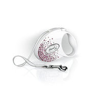 Produktbild von flexi Glam Splash Rollleine für kleine Hunde in Rosa Bunt Weiß Größe S 3 m - 3 m