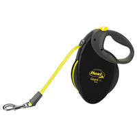 Produktbild von flexi NEON Giant Rollleine für Riesenrassen XL mit Gurtband Schwarz Gelb - 8 m