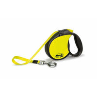 Produktbild von flexi NEON Rollleine Gurtband Schwarz/Gelb Größe L 5 m
