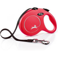 Produktbild von Flexi New Classic Gurt-Rollleine für Hunde in Rot, Größe L, 5 m - 5 m