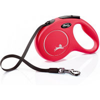 Produktbild von flexi New Classic Gurt-Rollleine für Hunde in Rot, Größe M, 5 m Länge - 5 m