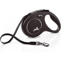 Produktbild von Flexi New Classic Gurt-Rollleine für Hunde in Schwarz, Größe M, 5 m Länge - 5 m