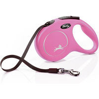 Produktbild von Flexi New Classic Gurtband-Rollleine für Hunde Größe M 5m Rosa - 5 m