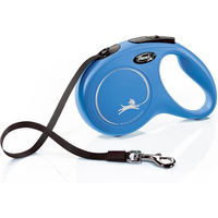 Produktbild von flexi New Classic Rollleine für Hunde mit Gurtband Größe M 5 m Blau bis 25 kg - 5 m
