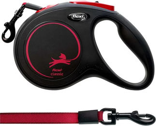 Produktbild von Flexi New Classic Rollleine für mittlere Hunderassen in Schwarz oder Rot Größe M