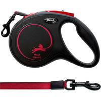 Produktbild von Flexi New Classic Rollleine für mittlere Hunderassen in Schwarz oder Rot Größe M
