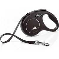 Produktbild von flexi New Classic Rollleine Gurtband Schwarz S 5 m für kleine Hunde - 5 m
