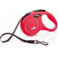 Produktbild von flexi New Classic Rollleine mit Gurtband für kleine Hunde, 5 m, Rot, Größe S - 5 m