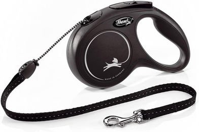 Flexi New Classic Rollleine Seil Schwarz Größe M 5 m für Hunde bis 20 kg - 5 m – Bild 1 von 13