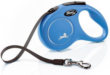 flexi New Classic S Gurtband Rollleine für kleine Hunde bis 15 kg Blau 5 m - 5 m – Bild 1 von 13