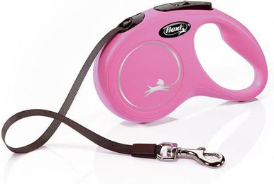 Flexi New Classic S Rollleine aus Gurtband für kleine Hunde in Rosa 5 m - 5 m – Bild 1 von 9