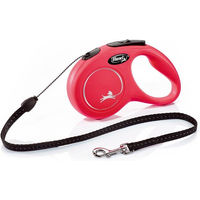 Produktbild von flexi New Classic S Seil-Rollleine für kleine Hunde bis 12 kg Rot 5 m - 5 m