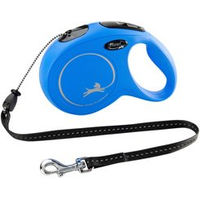 Produktbild von flexi New Classic Seil Rollleine für kleine Hunde bis 12 kg Blau 5 m - 5 m