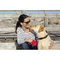 Produktbild von flexi New Classic XS Rollleine für kleine Hunde mit Gurtband Rot 3 m - 3 m